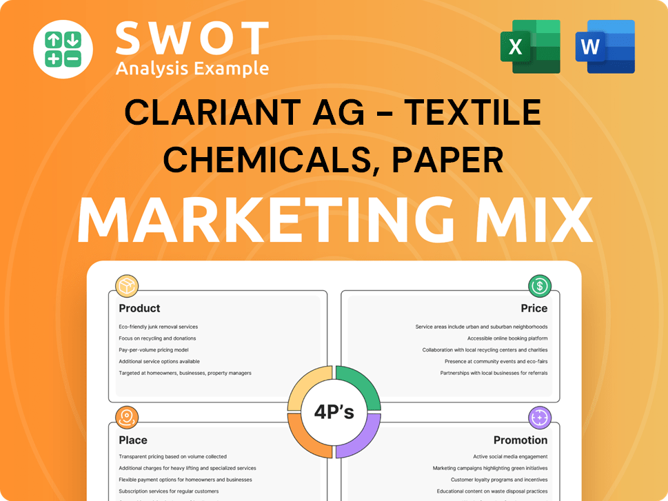 Clariant AG - Textile Chemicals, Paper Specialties, and Emulsions Businesses Marketing Mix