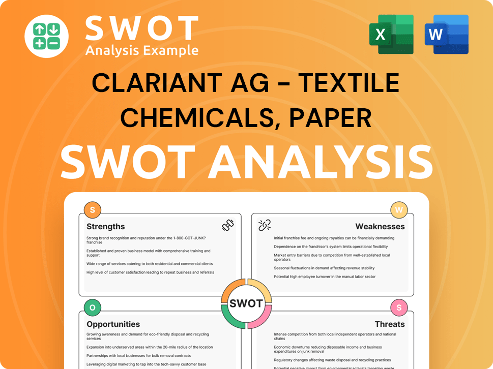 Clariant AG - Textile Chemicals, Paper Specialties, and Emulsions Businesses SWOT Analysis