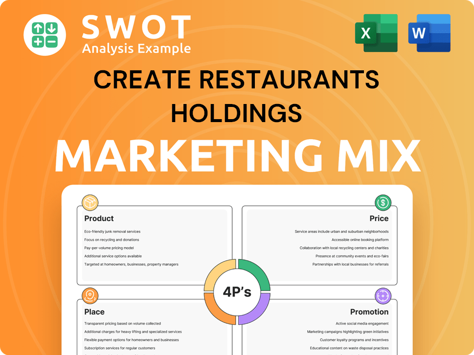 Create Restaurants Holdings Marketing Mix