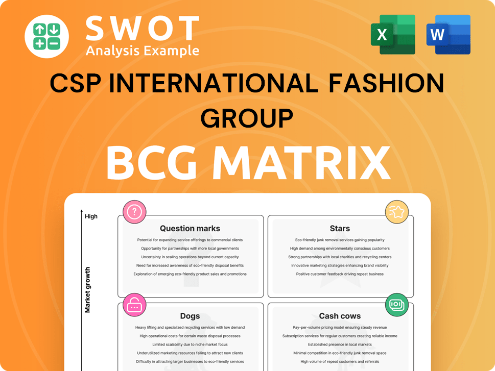 CSP International Fashion Group Boston Consulting Group Matrix