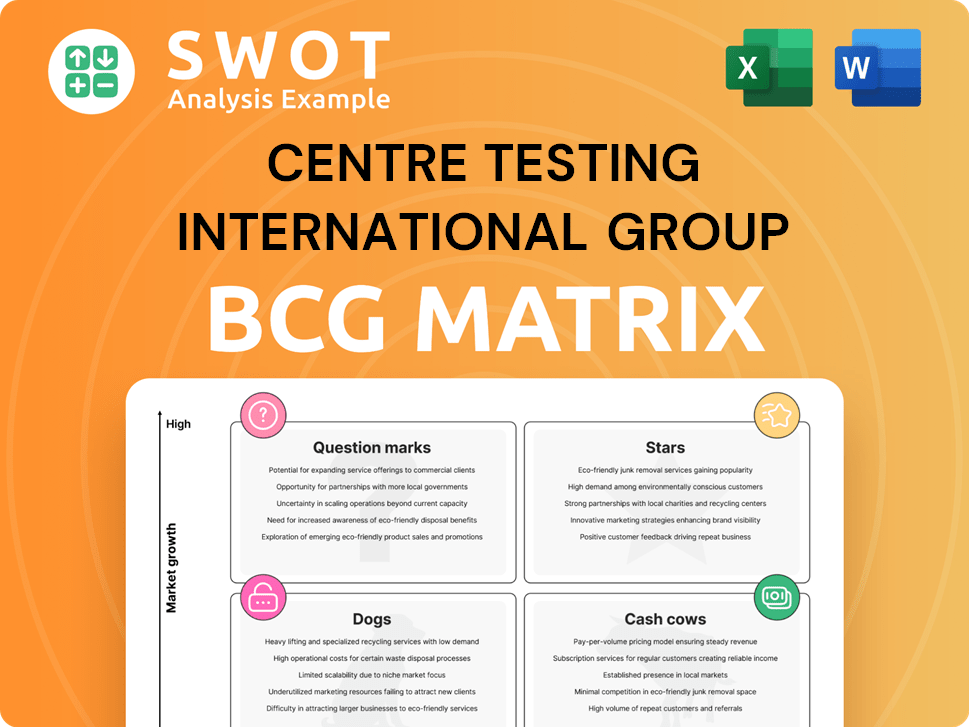 Centre Testing International Group Boston Consulting Group Matrix