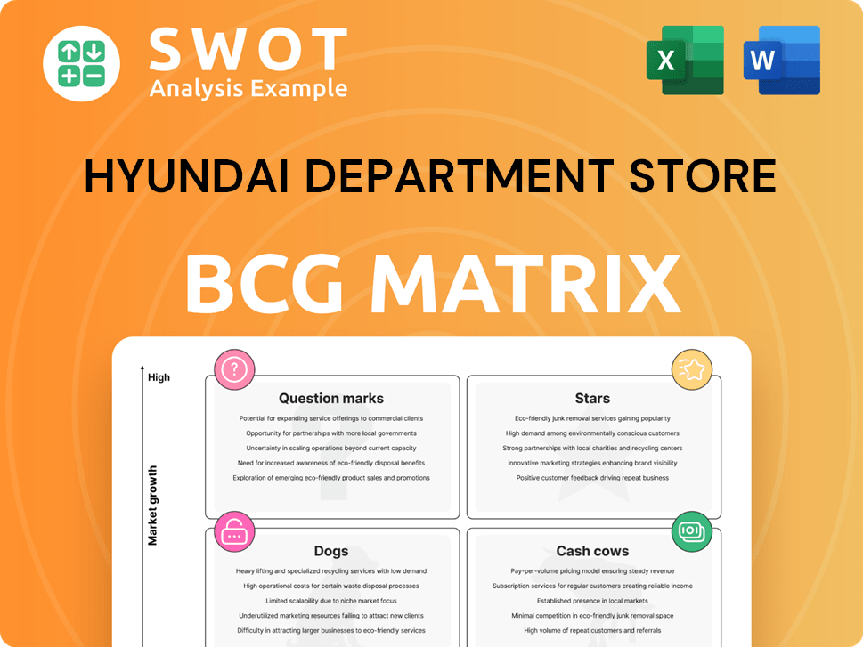 Hyundai Department Store Boston Consulting Group Matrix