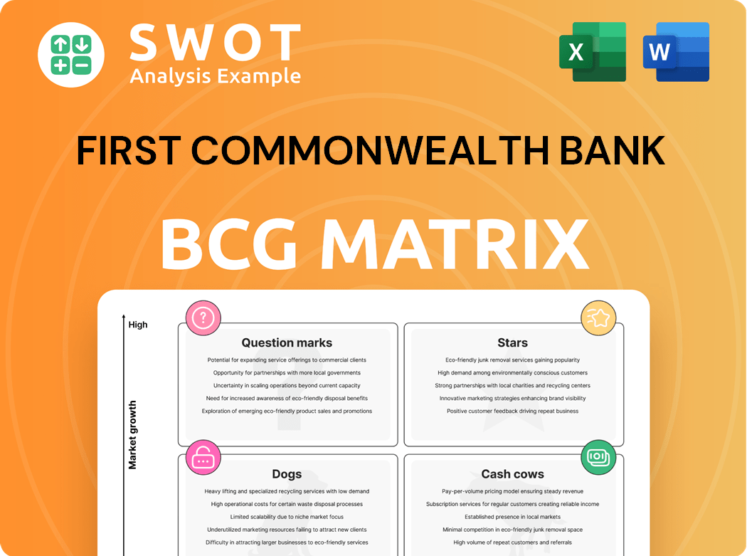 First Commonwealth Bank Boston Consulting Group Matrix