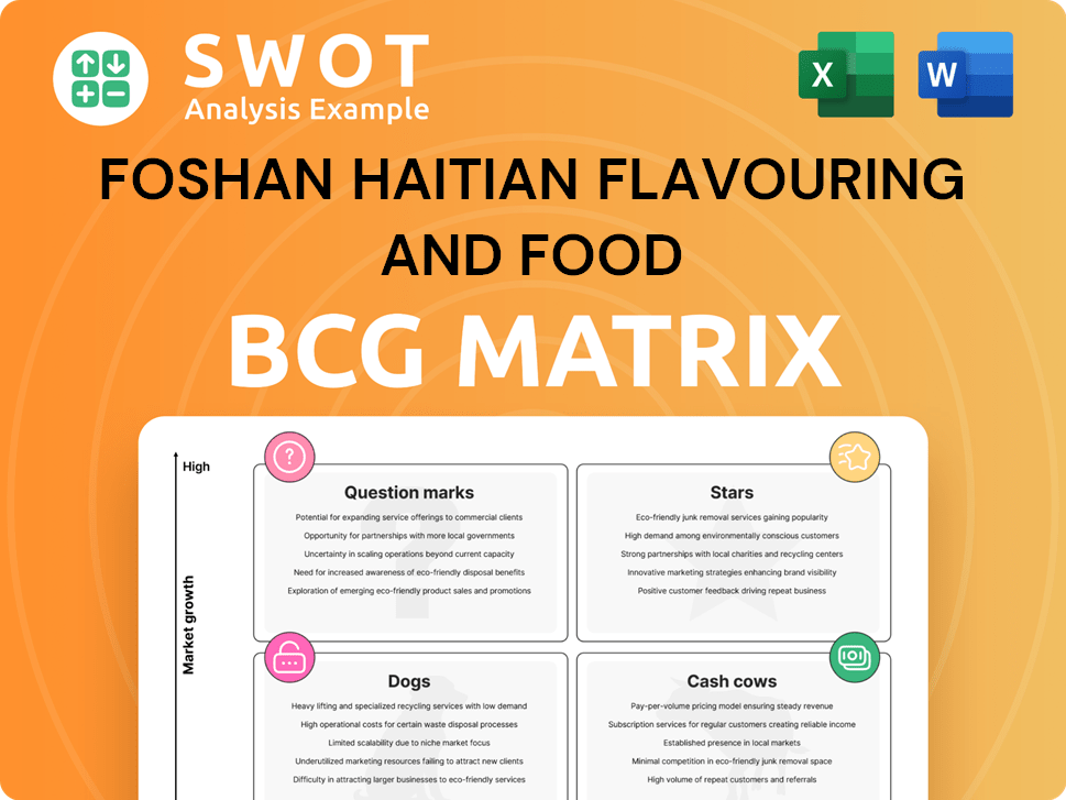 Foshan Haitian Flavouring and Food Boston Consulting Group Matrix