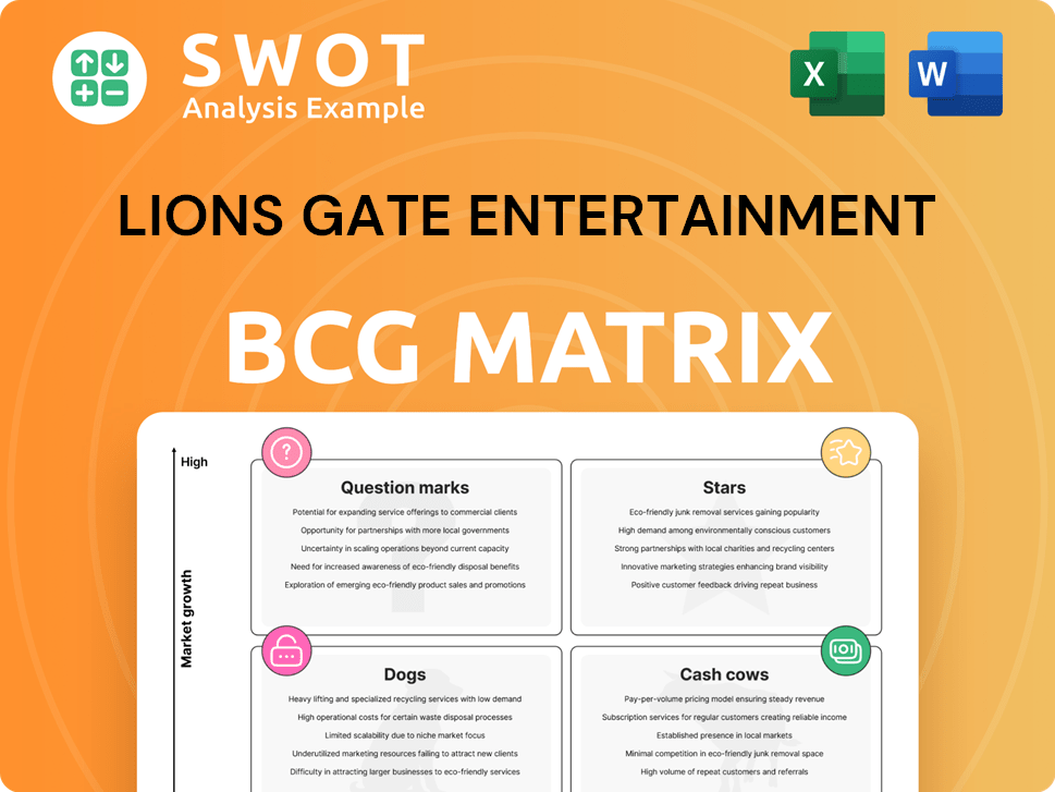 Lions Gate Entertainment Boston Consulting Group Matrix