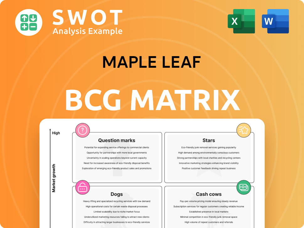Maple Leaf Boston Consulting Group Matrix