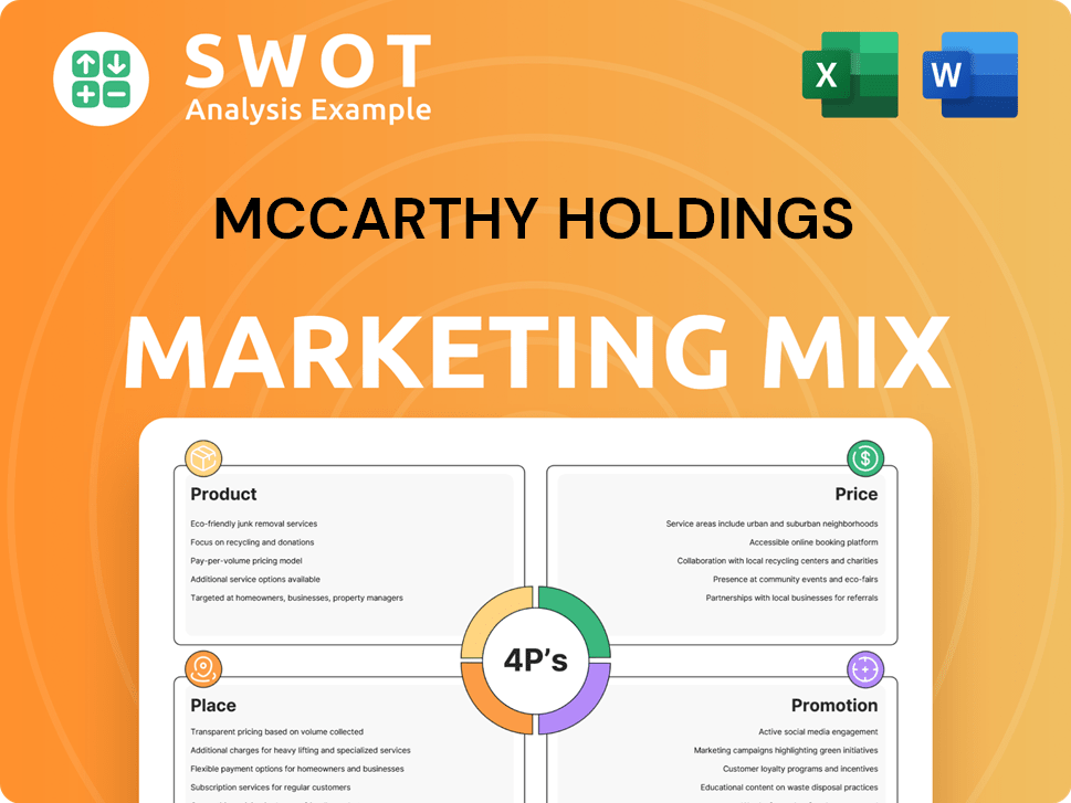 McCarthy Holdings Marketing Mix