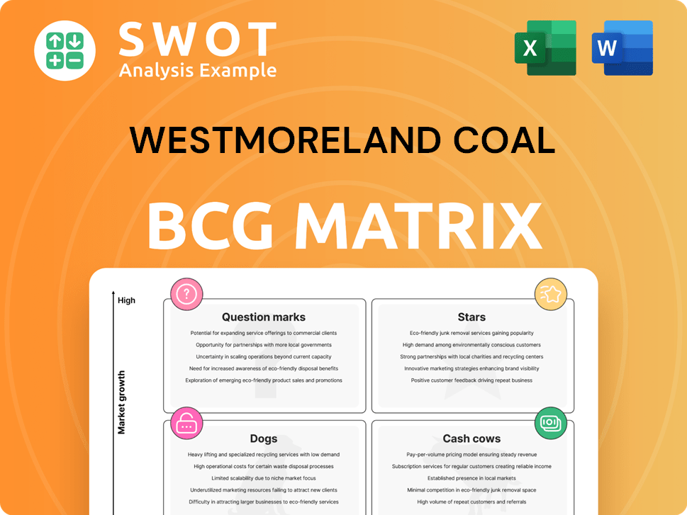Westmoreland Coal Boston Consulting Group Matrix